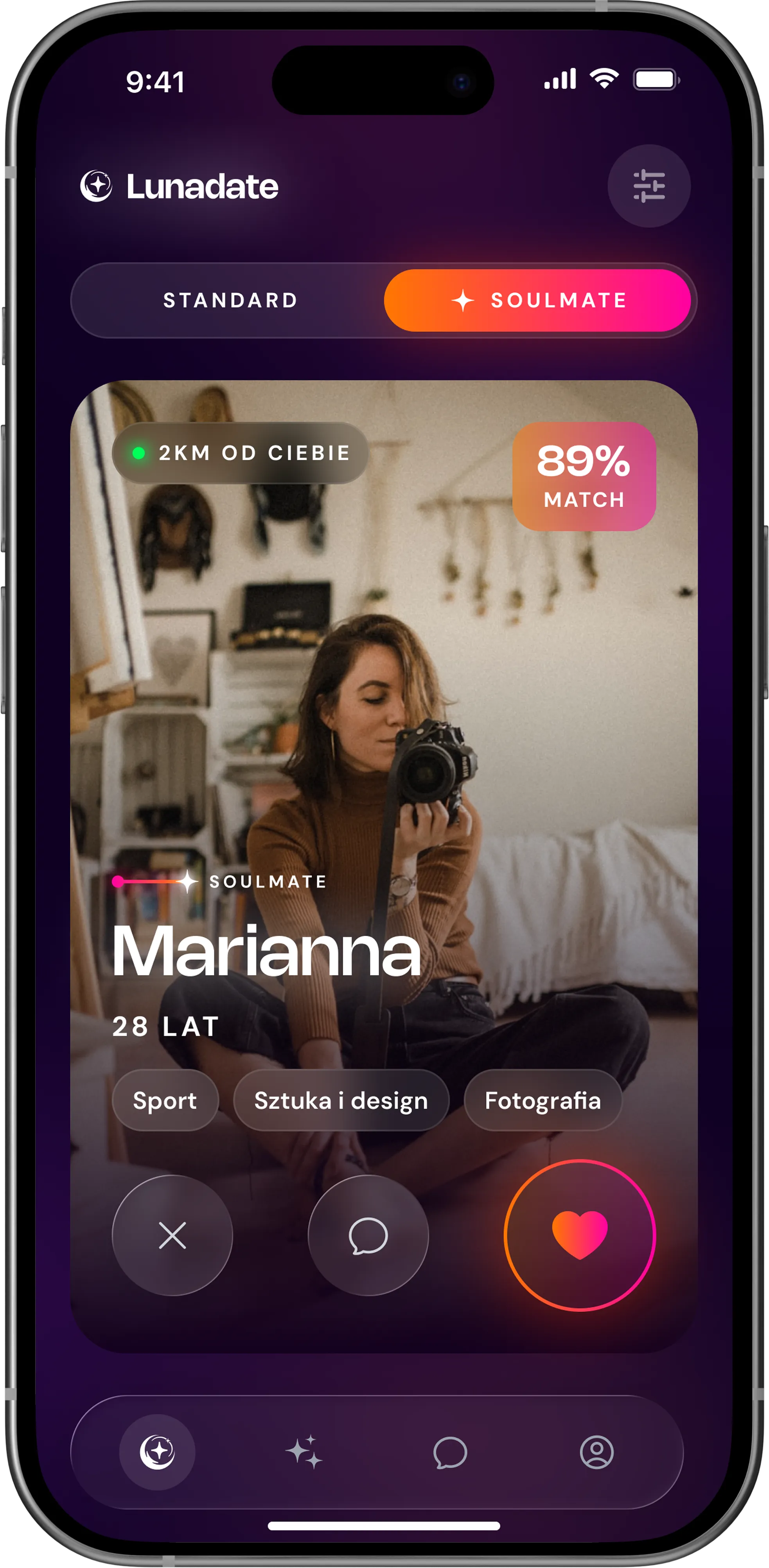 Lunadate — ekran Soulmate